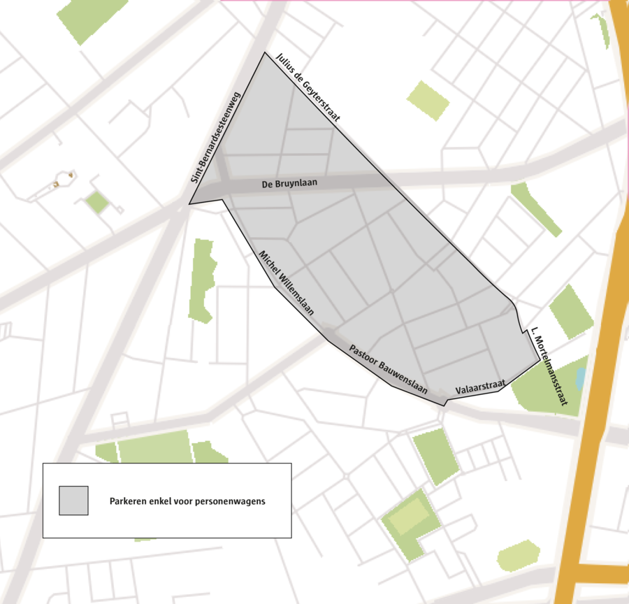 Kaart parkeren Valaar